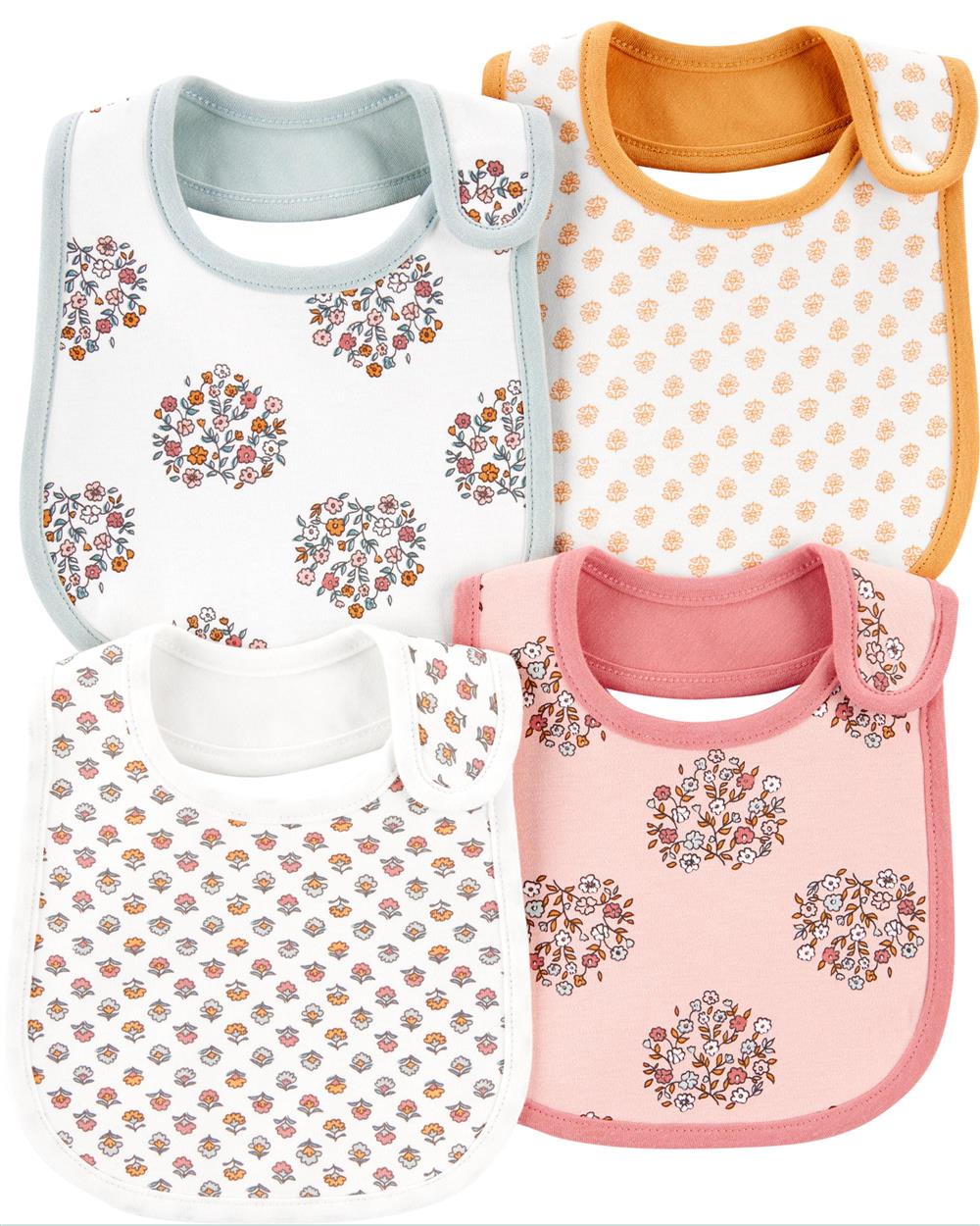 Carters 4-Pack Floral Teething Bibs