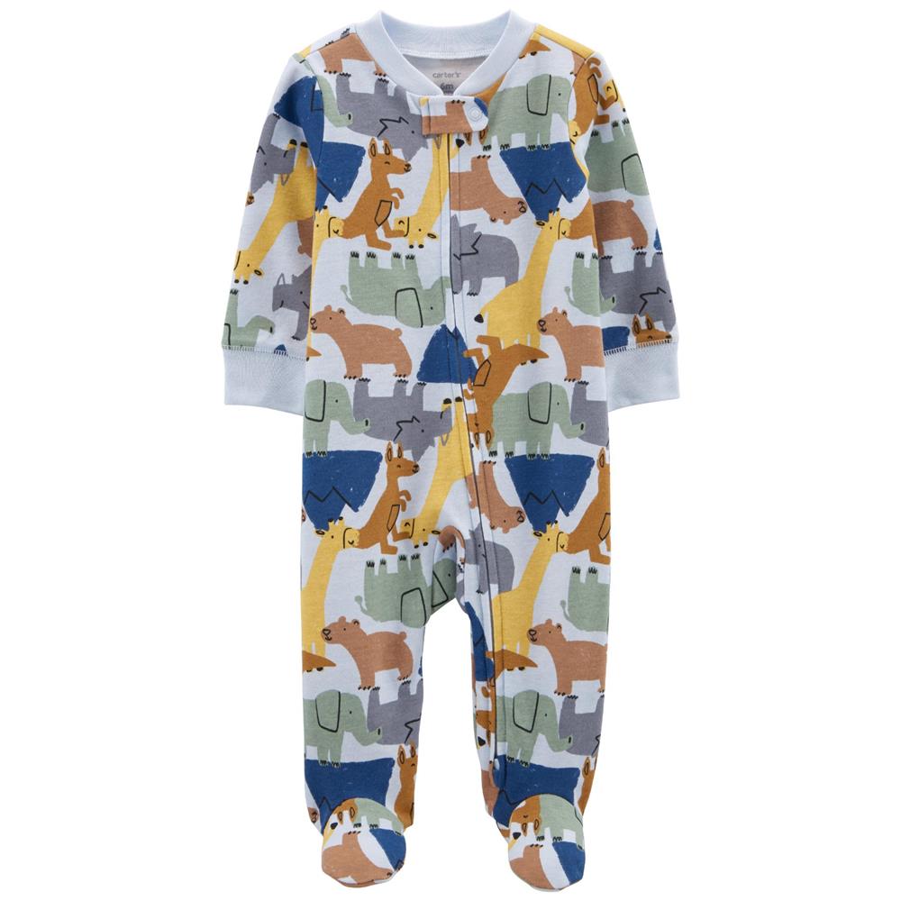 Carters Boys 0-9 Months Animal 2-Way Zip Cotton Sleep & Play