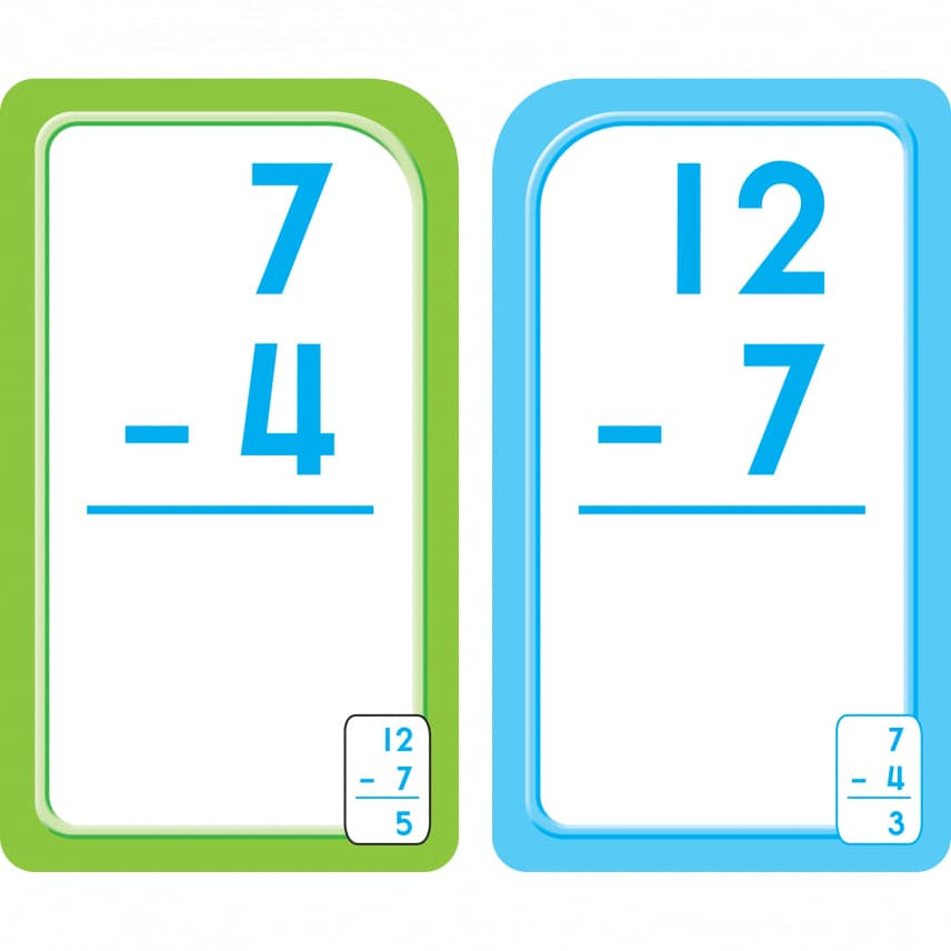 School Zone Subtraction 0-12 Flash Cards