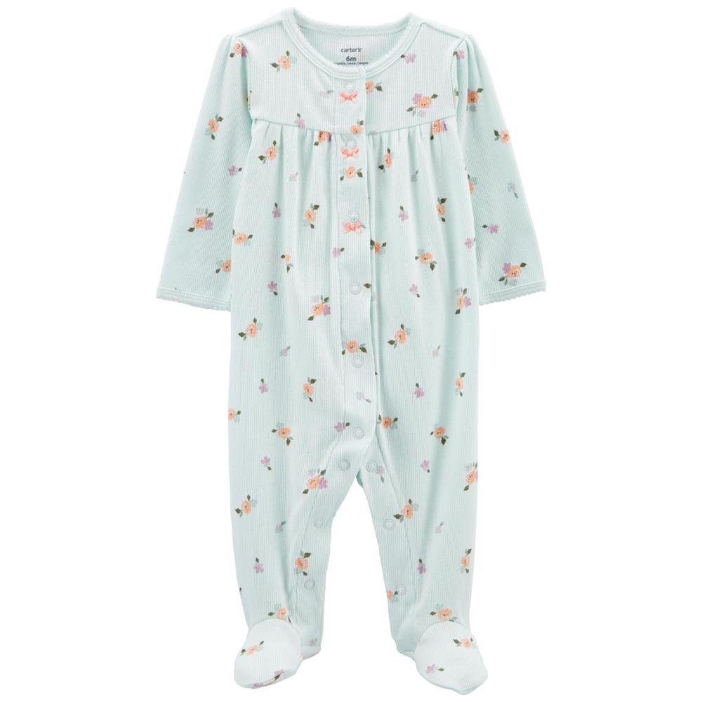 Carters Girls 0-9 Months Floral Snap-Up Footie Sleep & Play