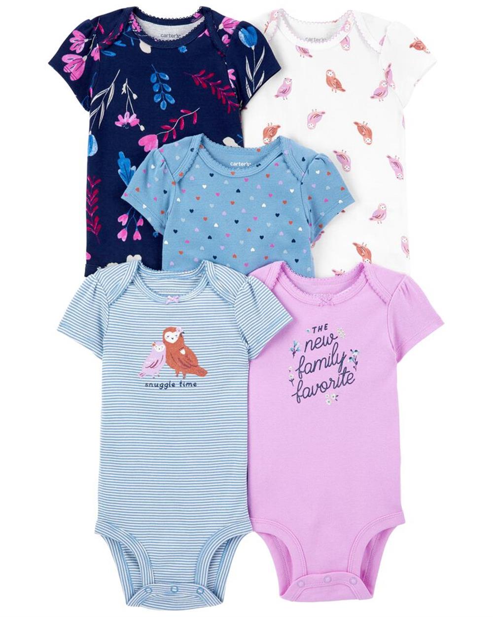 Carters 5-Pack Short-Sleeve Bodysuits