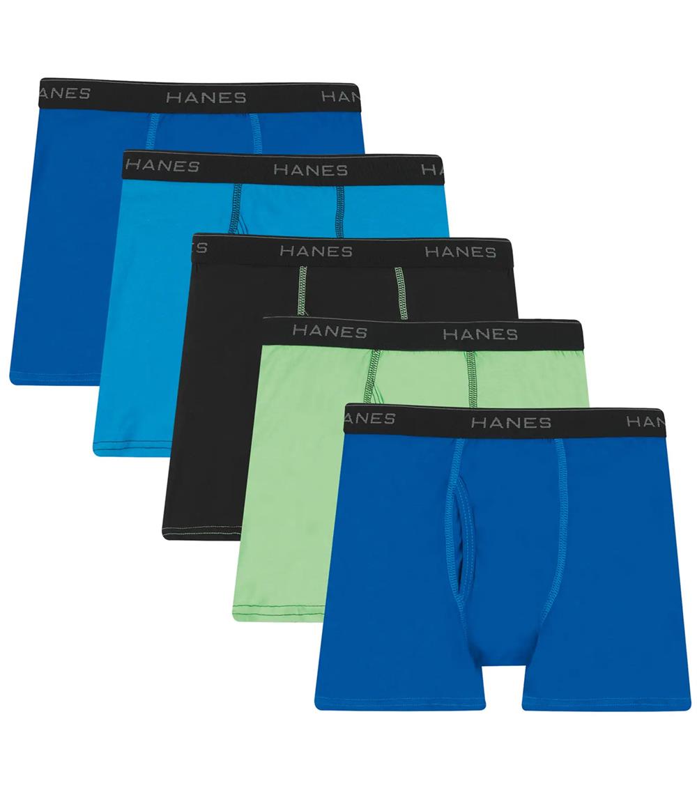 Hanes Boys 8-20 Tagless Boxer Briefs, 5-Pack