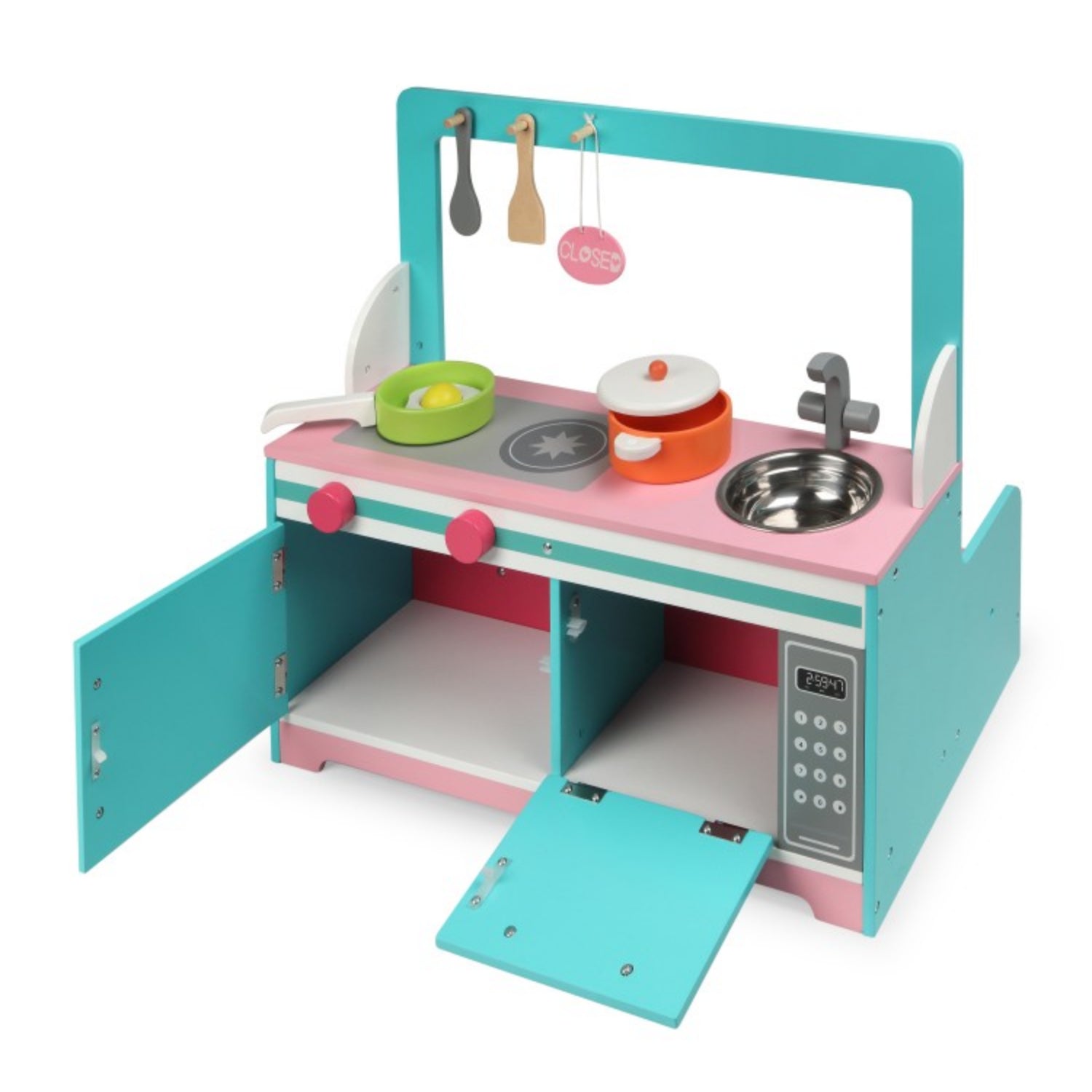 Badger Basket Retro Diner and Kitchen Doll Playset with Accessories