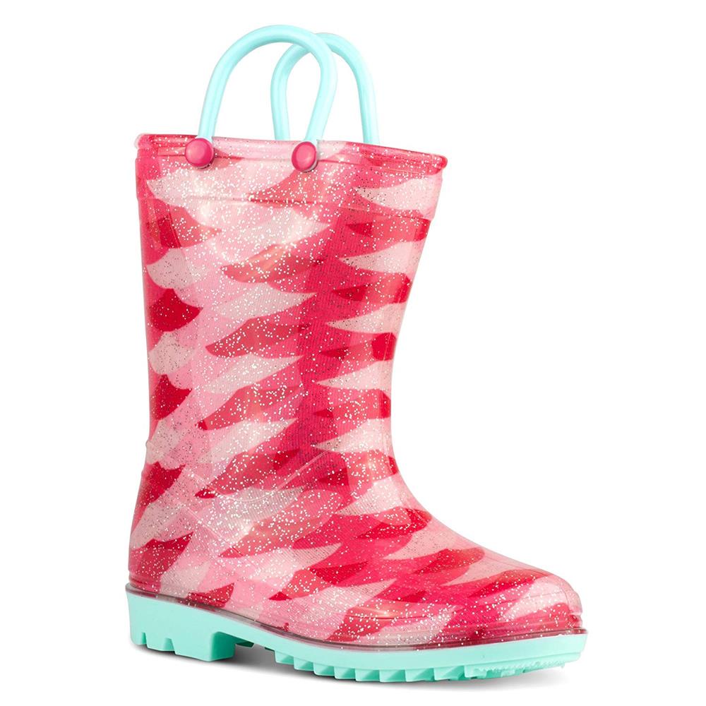 Lilly Of New York Girls 11-3 Pink Mermaid Rainboot