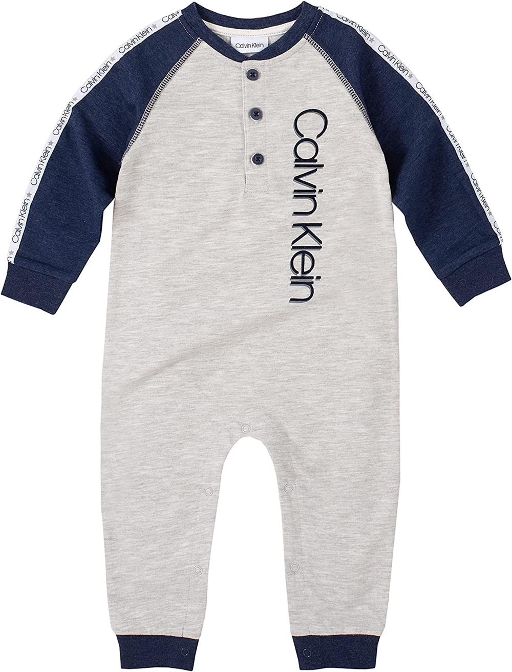 Calvin Klein Boys 0-9 Months Raglan Coverall