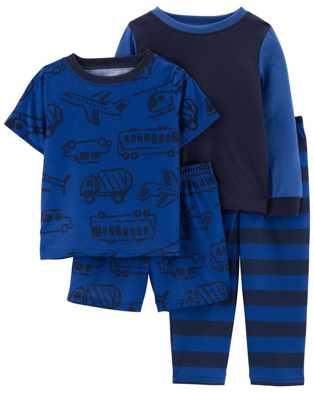 Carters Boys 2T-4T 4-Piece Transportation Loose Fit PJs