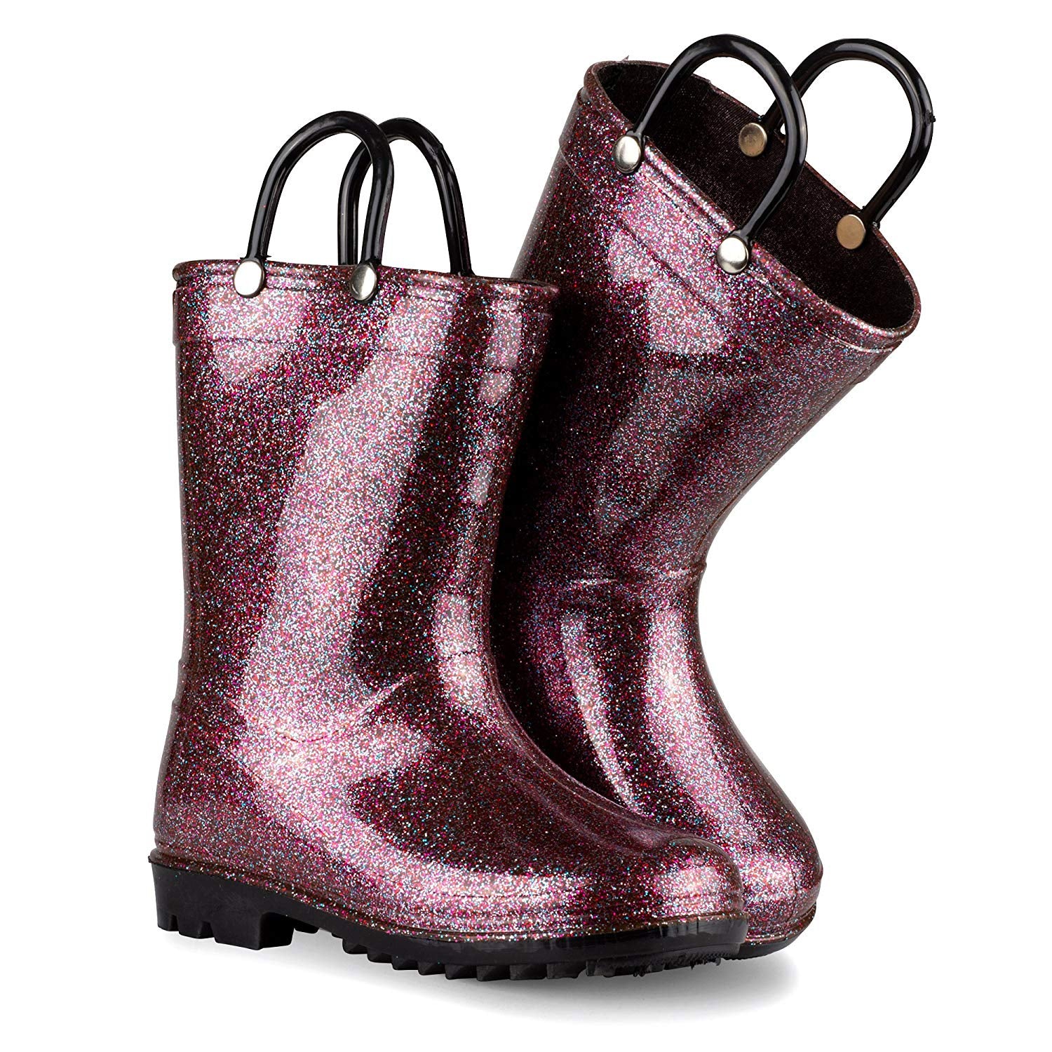 Lilly Of New York Girls 5-10 Toddler Glitter Rainboot