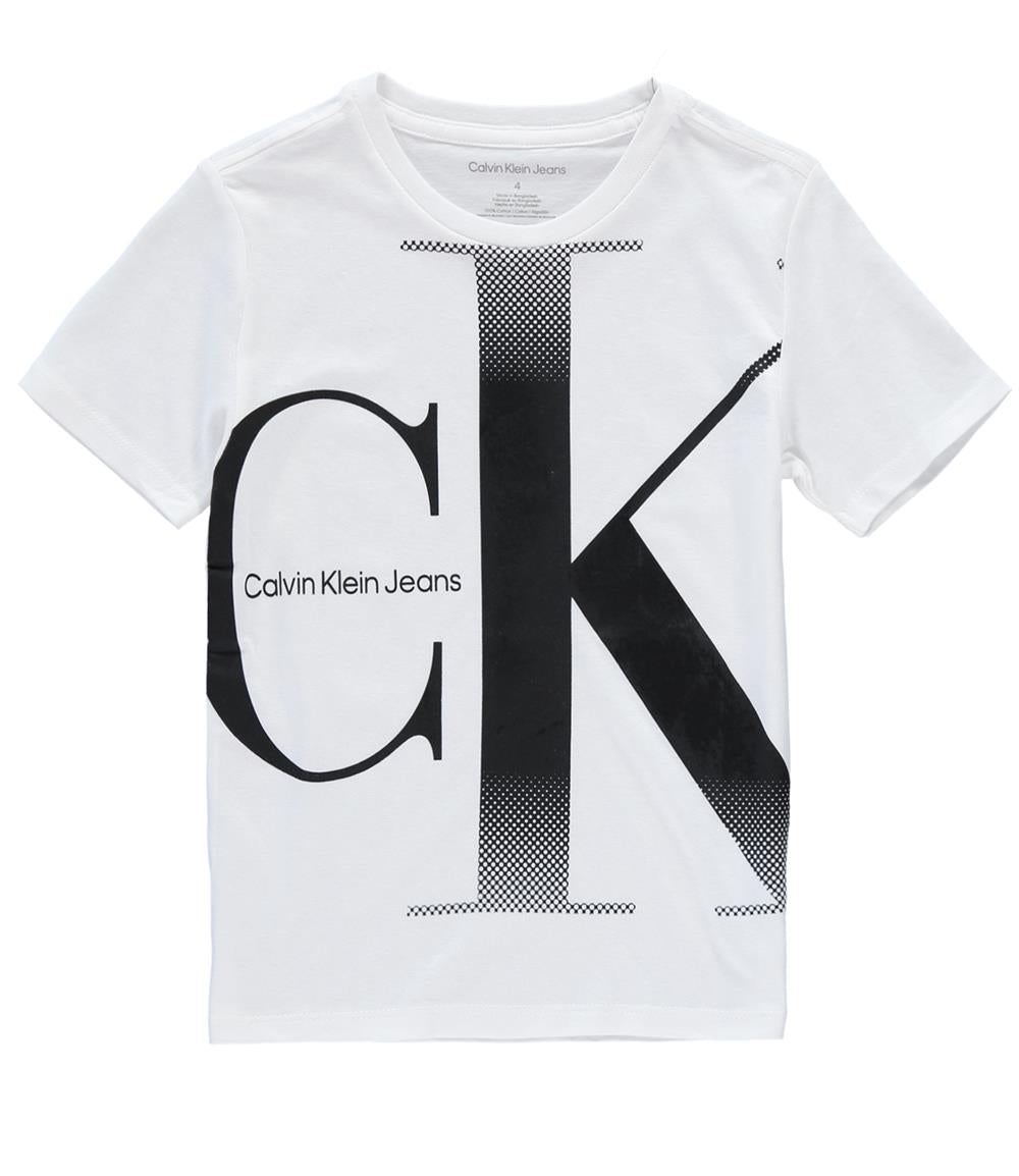 Calvin Klein Boys 4-7 Short Sleeve Logo T-Shirt