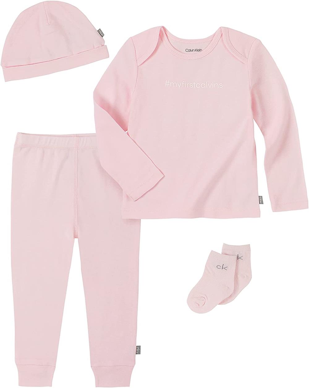 Calvin Klein Girls 4 Piece Cotton Pant Set