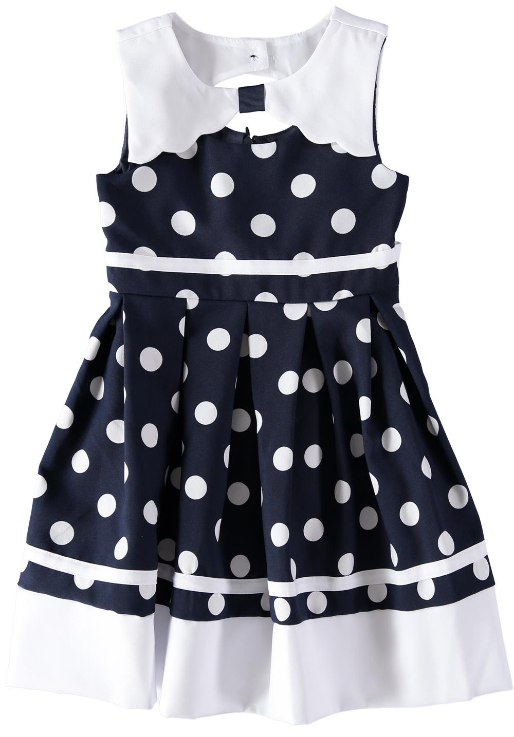 Bonnie Jean Girls 4-6X Dot Border Nautical Dress