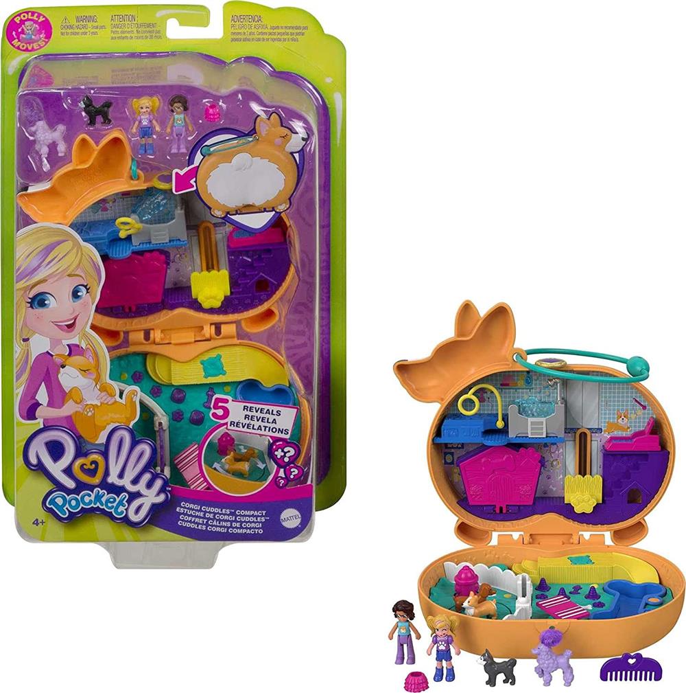 Mattel Polly Pocket Corgi Cuddles Compact Set