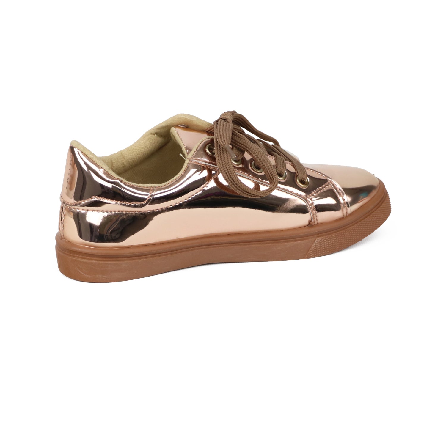 Olivia Miller Girls 11-5 High Shine Metallic Star Sneaker