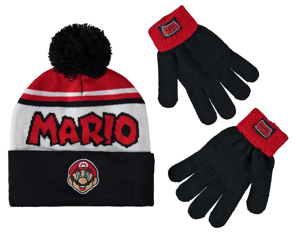 Nintendo Boys 4-7 Mario Hat Glove Set