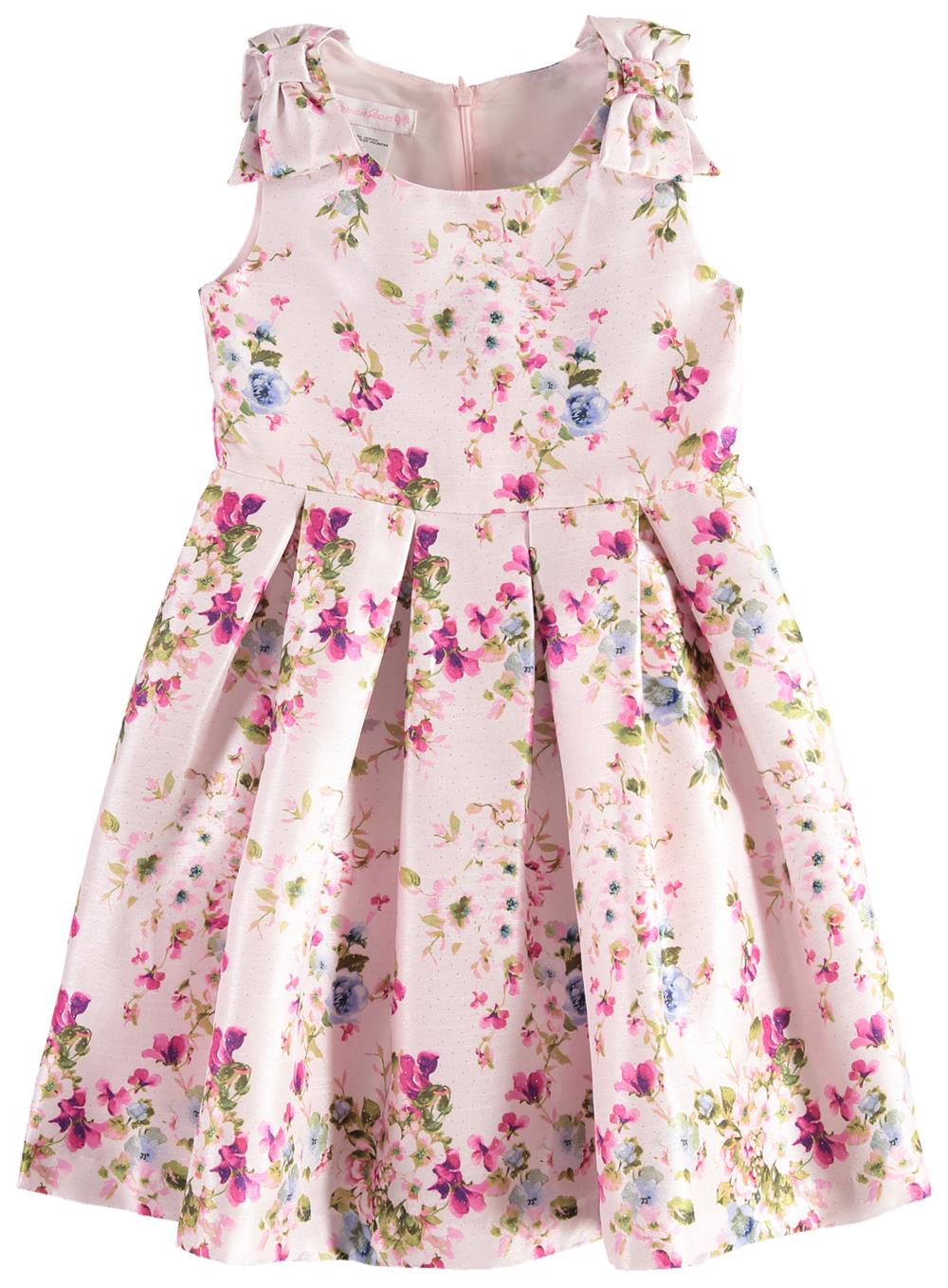 Bonnie Jean Girls 12-24 Months Pleated Floral Dress