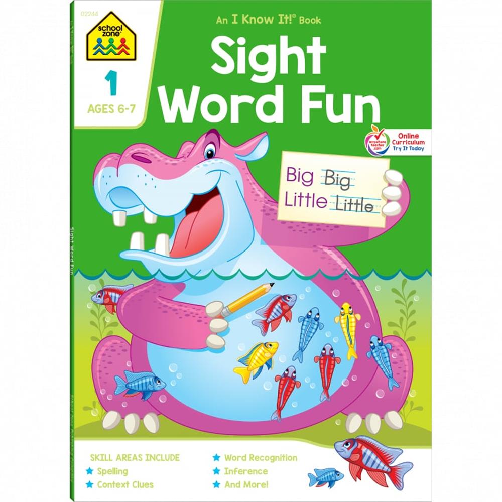 School Zone Sight Word Fun Grade 1 Workbook