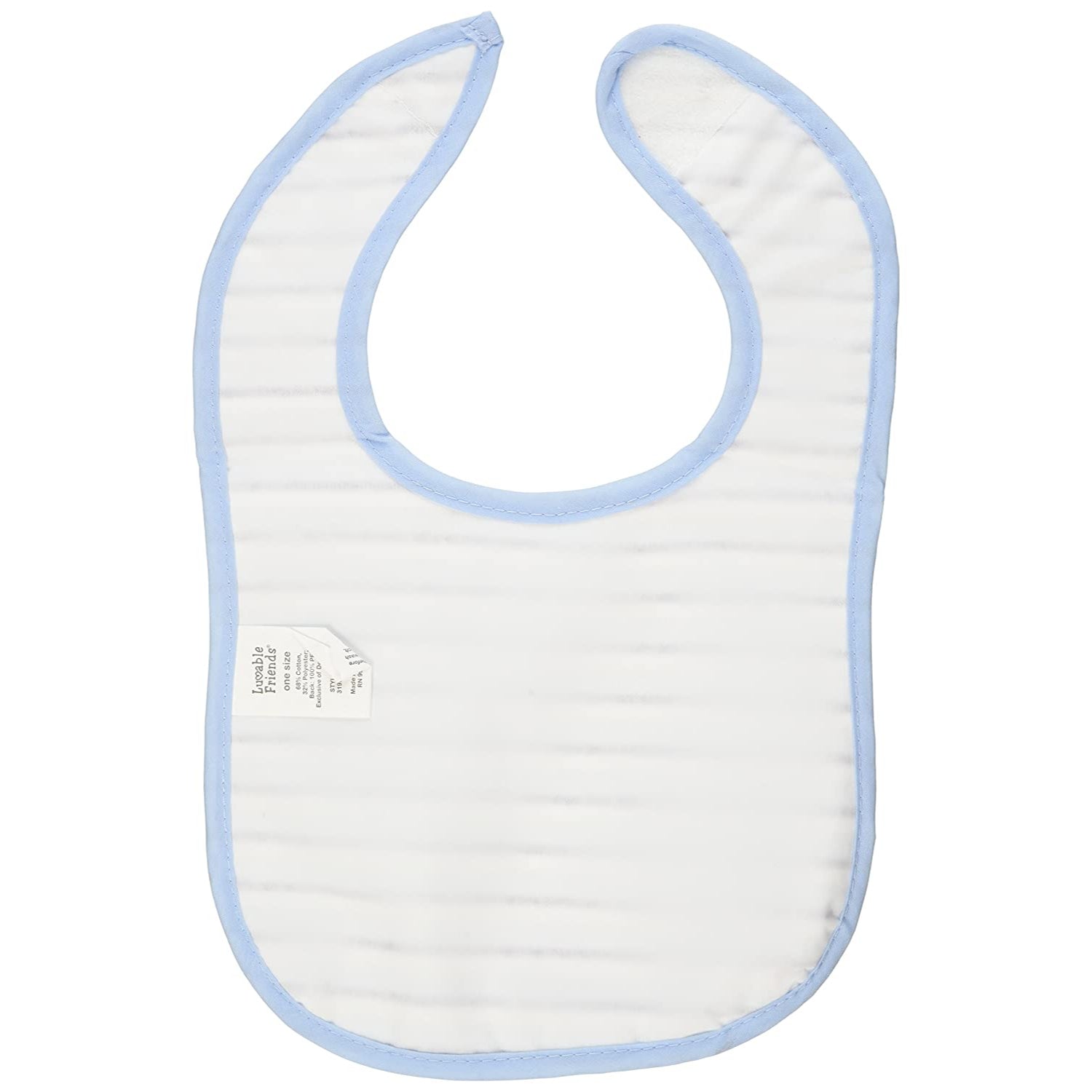 Luvable Friends Baby Cotton Terry Drooler Bibs with PEVA Back