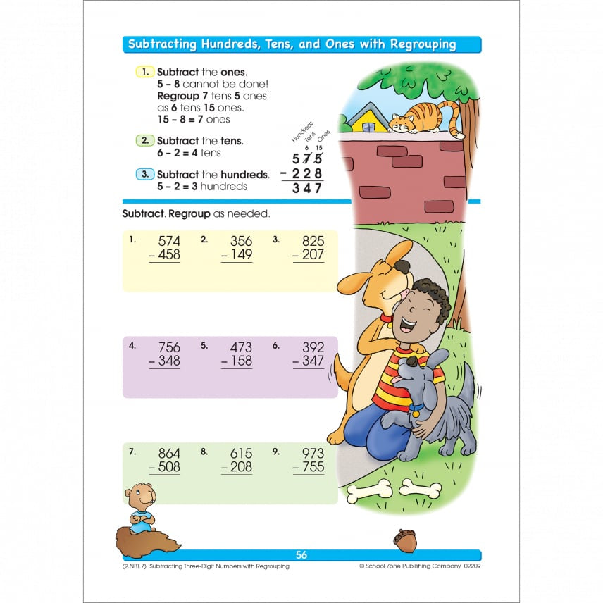 School Zone Addition & Subtraction Grades 1-2 Workbook