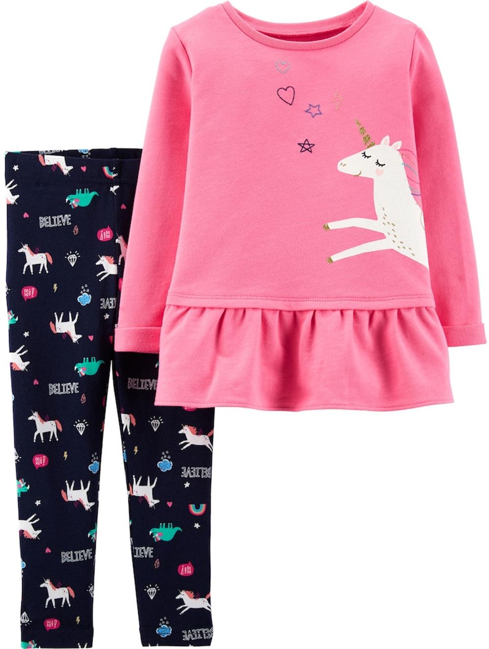 Carters Girls 2T-4T Unicorn Legging Set