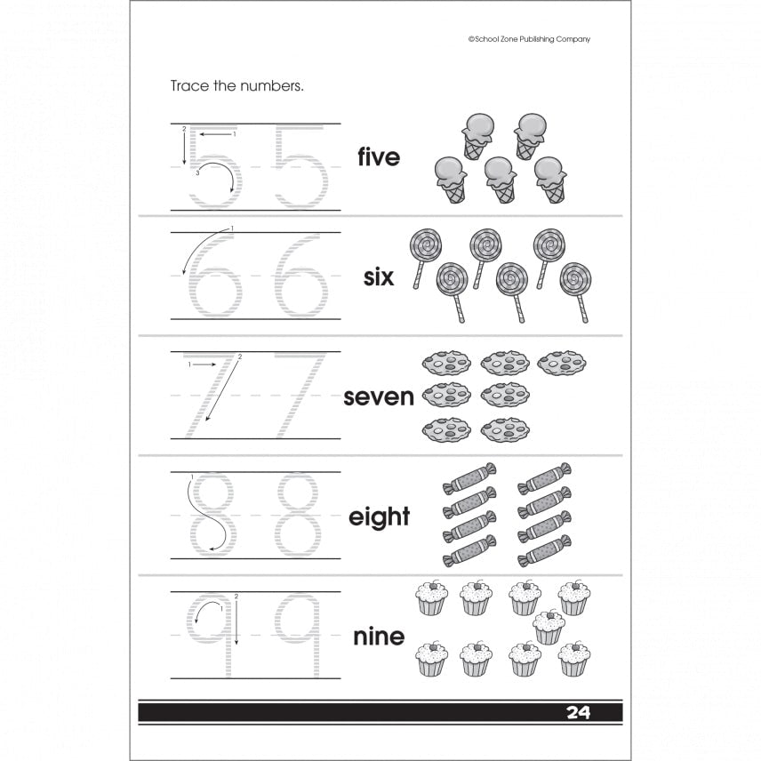 School Zone Get Ready for Kindergarten Grades P-K Workbook