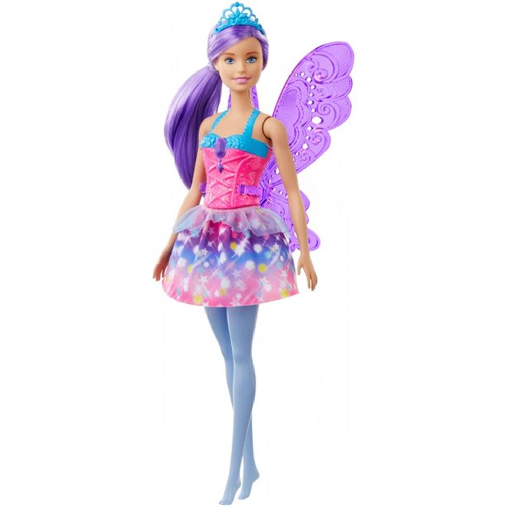 Mattel Barbie Dreamtopia Fairy Doll, 12-inch, Purple Hair, with Wings and Tiara