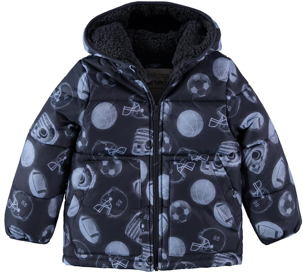 Carter's Boys 2T-4T Zip Front Puffer Jacket