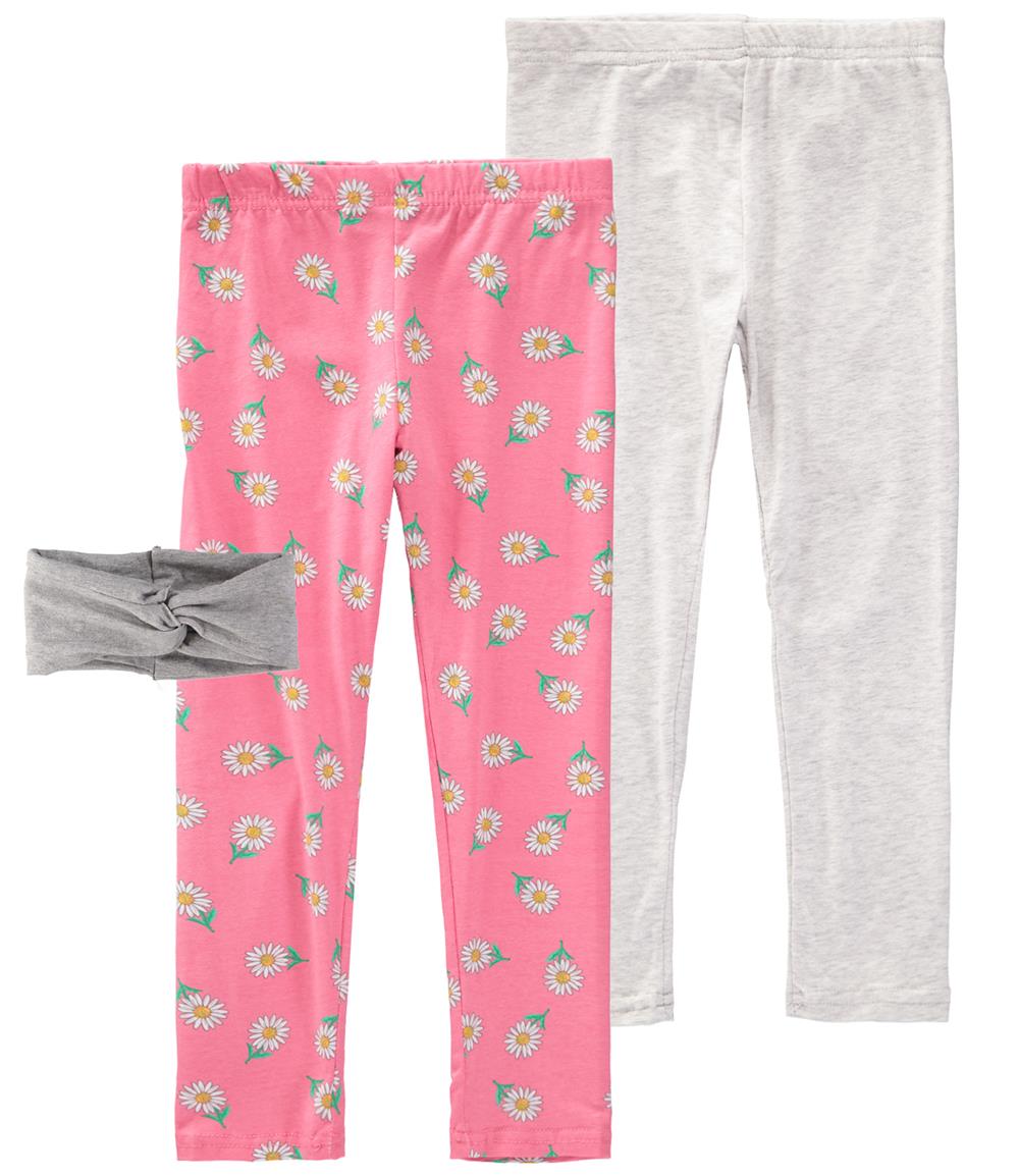 Pink Velvet Girls 4-6X 2-Pack Print Legging with Matching Headband