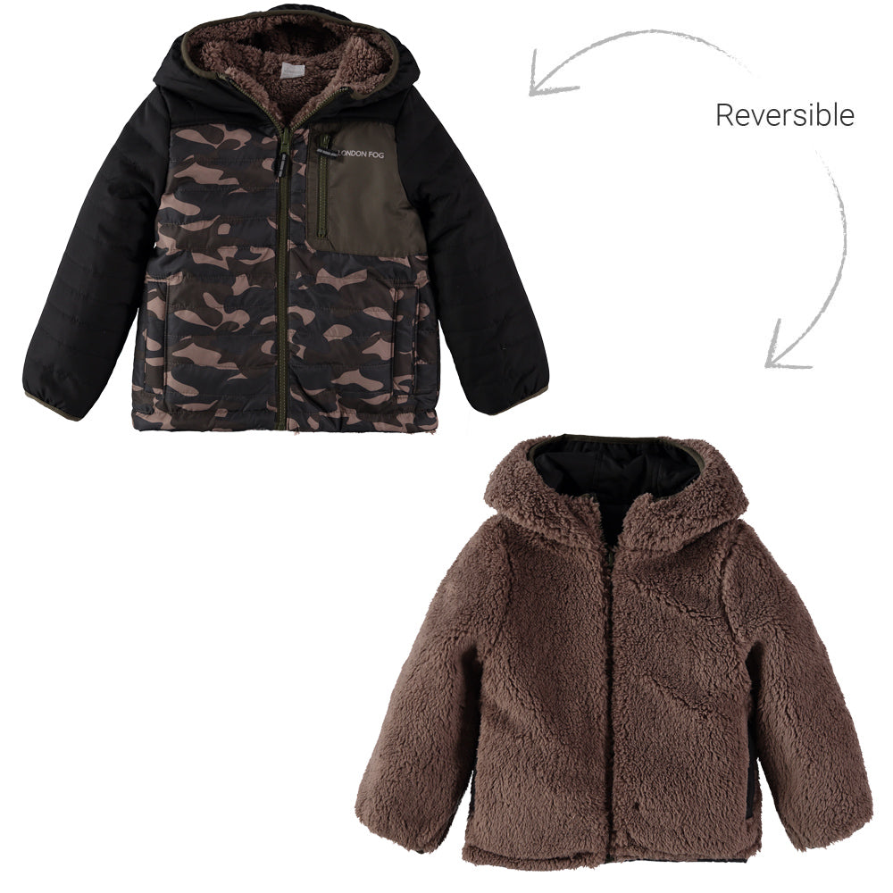 London Fog Boys 4-7 Reversible Camo Jacket