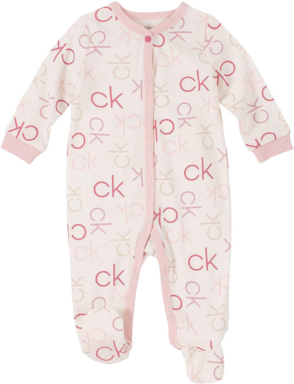 Calvin Klein Girls 0-9 Months Logo Coverall