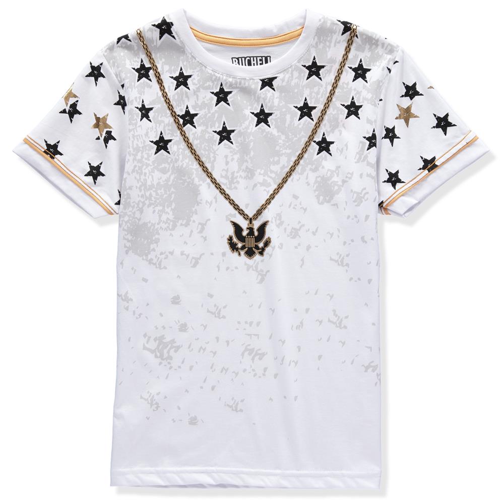 Bucheli Boys 8-20 Short Sleeve Stars and Chain T-Shirt