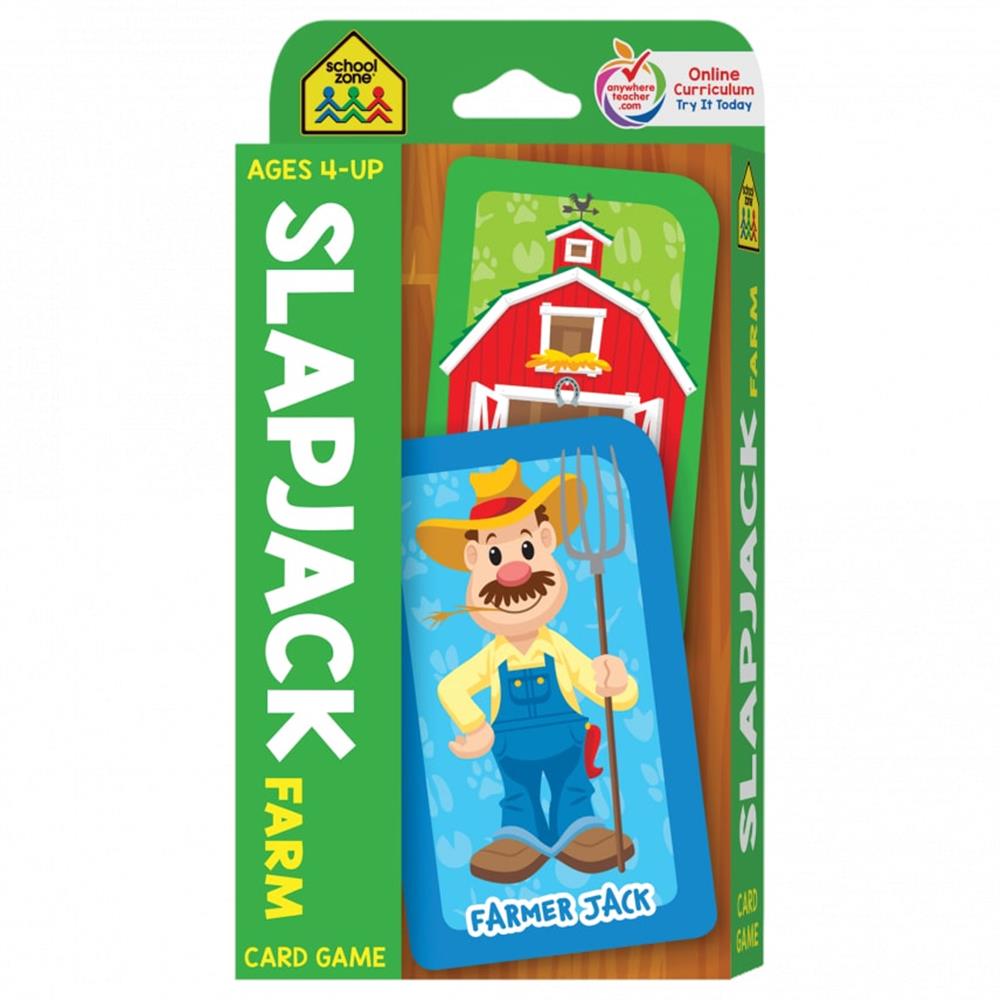 School Zone Slapjack Farm Card Game