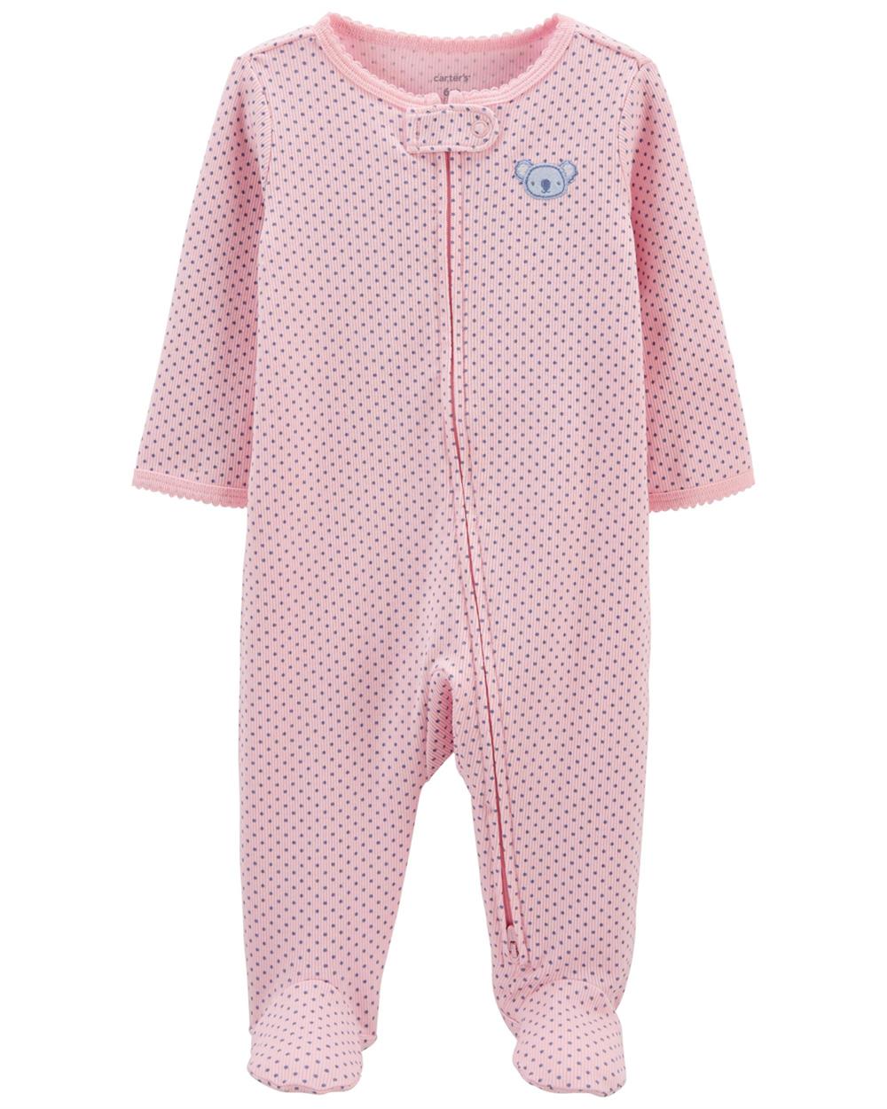 Carters Girls 0-9 Months Koala 2-Way Zip Cotton Sleep & Play