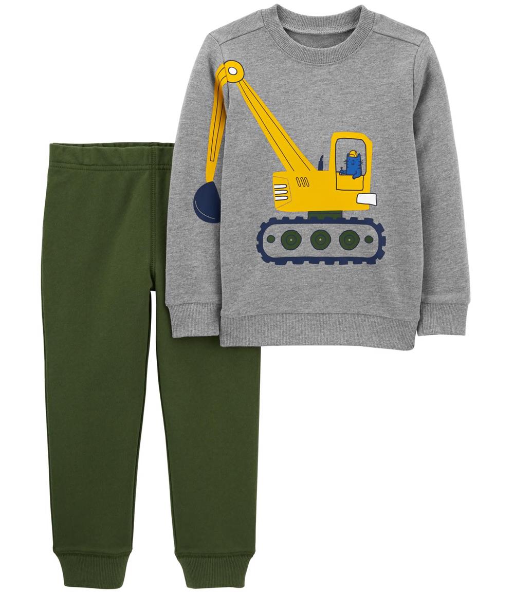 Carters Boys 12-24 Months 2-Piece Construction Tee & Jogger Set