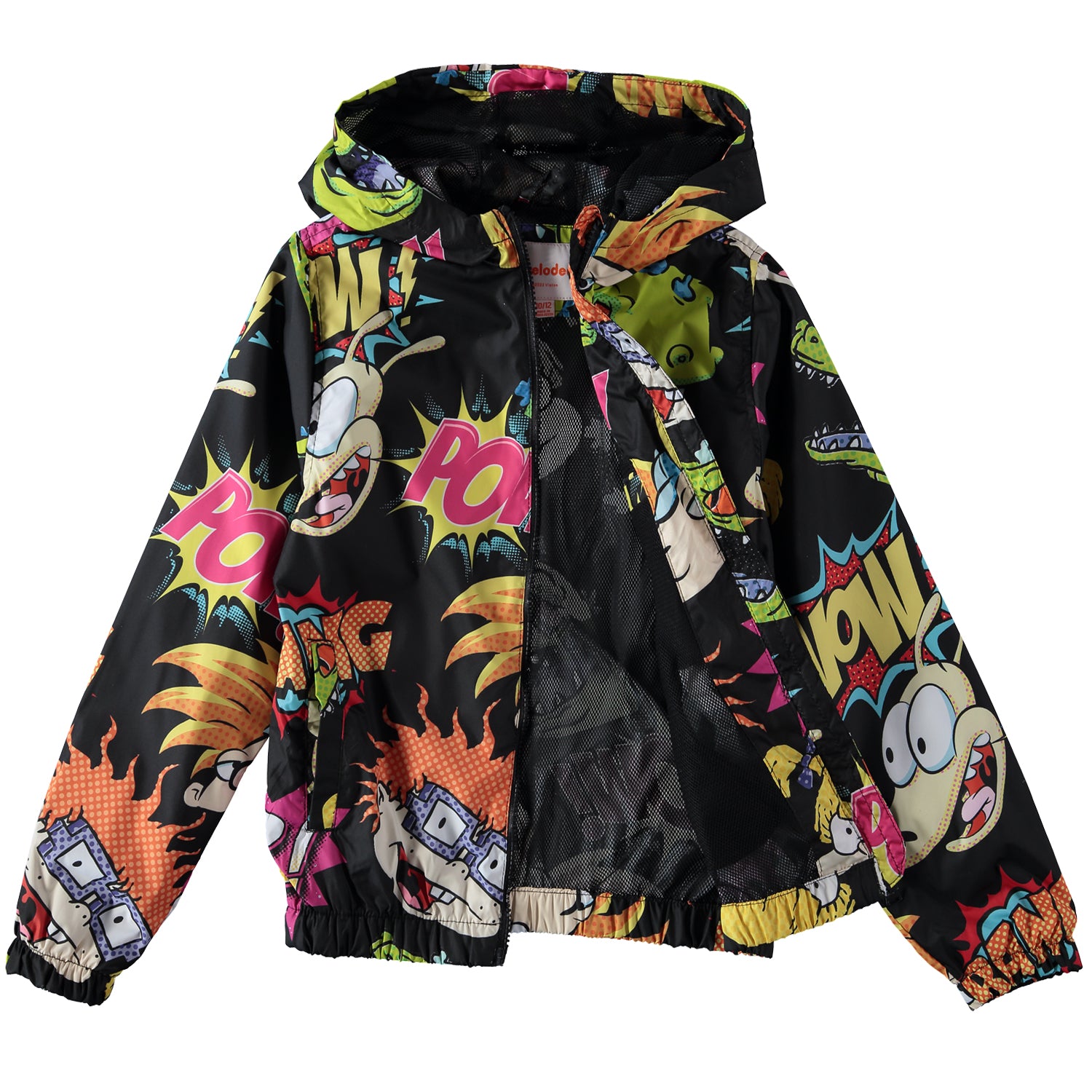 Members Only 7-16 Nickelodeon Zip-Up Hooded Windbreaker Jacket