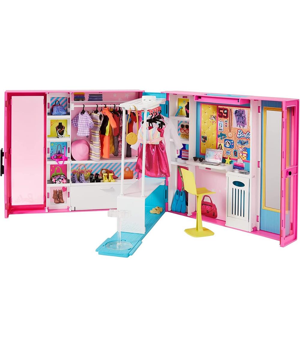 Barbie Dream Closet with 30+ Pieces, Toy Closet, Features 10+ Storage Areas