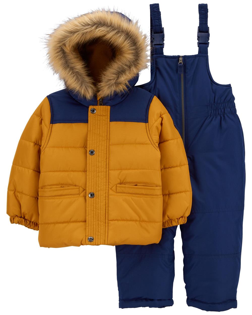 Osh Kosh Boys 2T-4T 2-Piece Colorblock Parka & Snowsuit Set