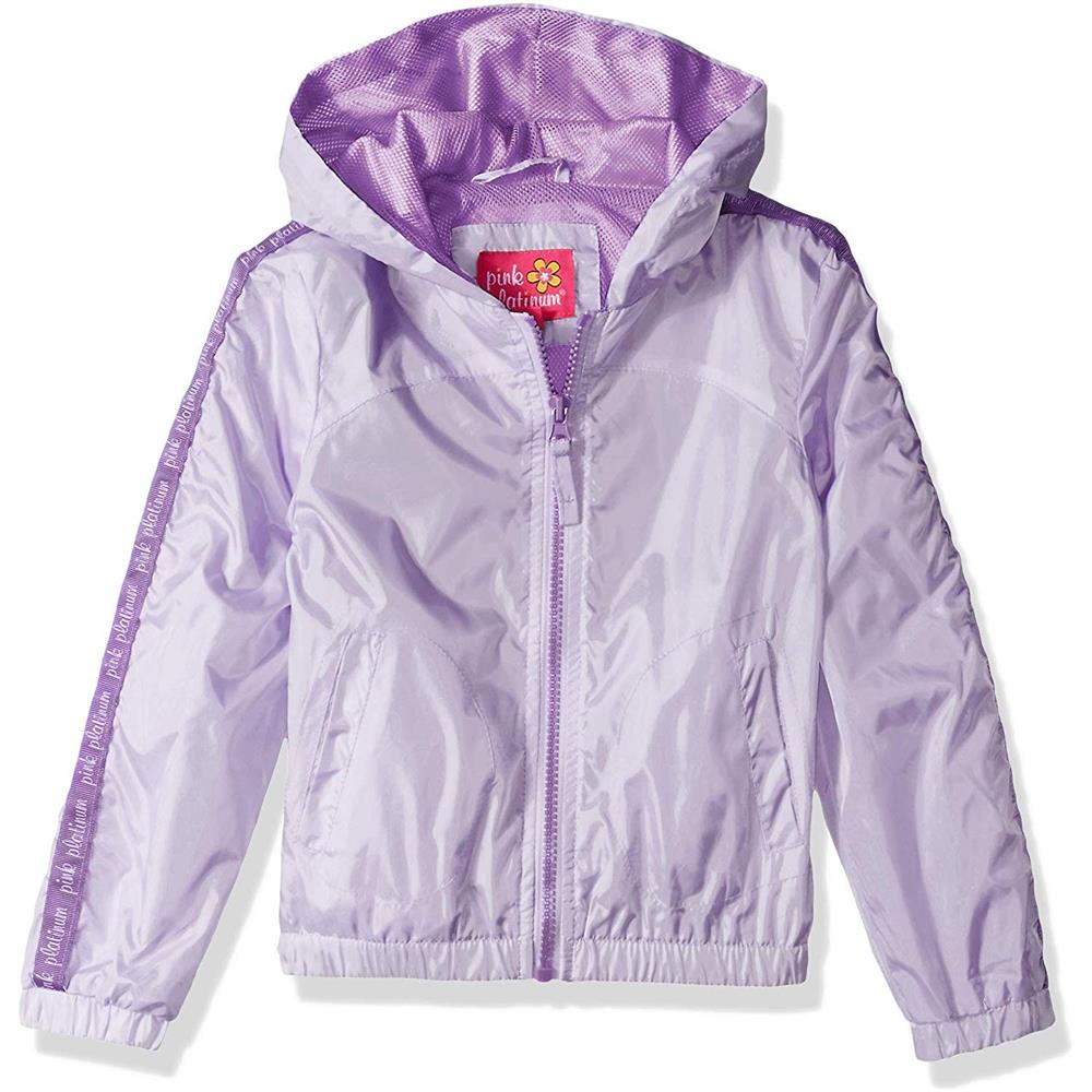 Pink Platinum Girls' 7-16 Printed Windbreaker Jacket with Mesh Lining