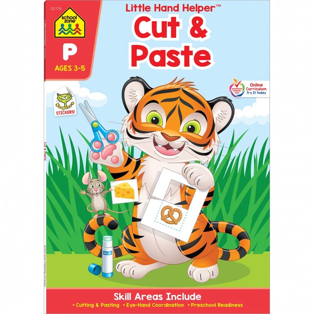 School Zone Cut & Paste Preschool Workbook