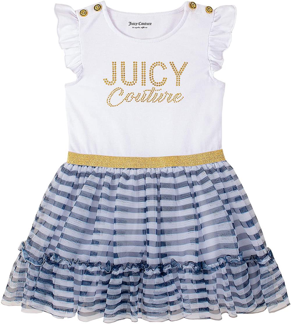 Juicy Couture Girls 12-24 Months Logo Stripe Skirt Dress