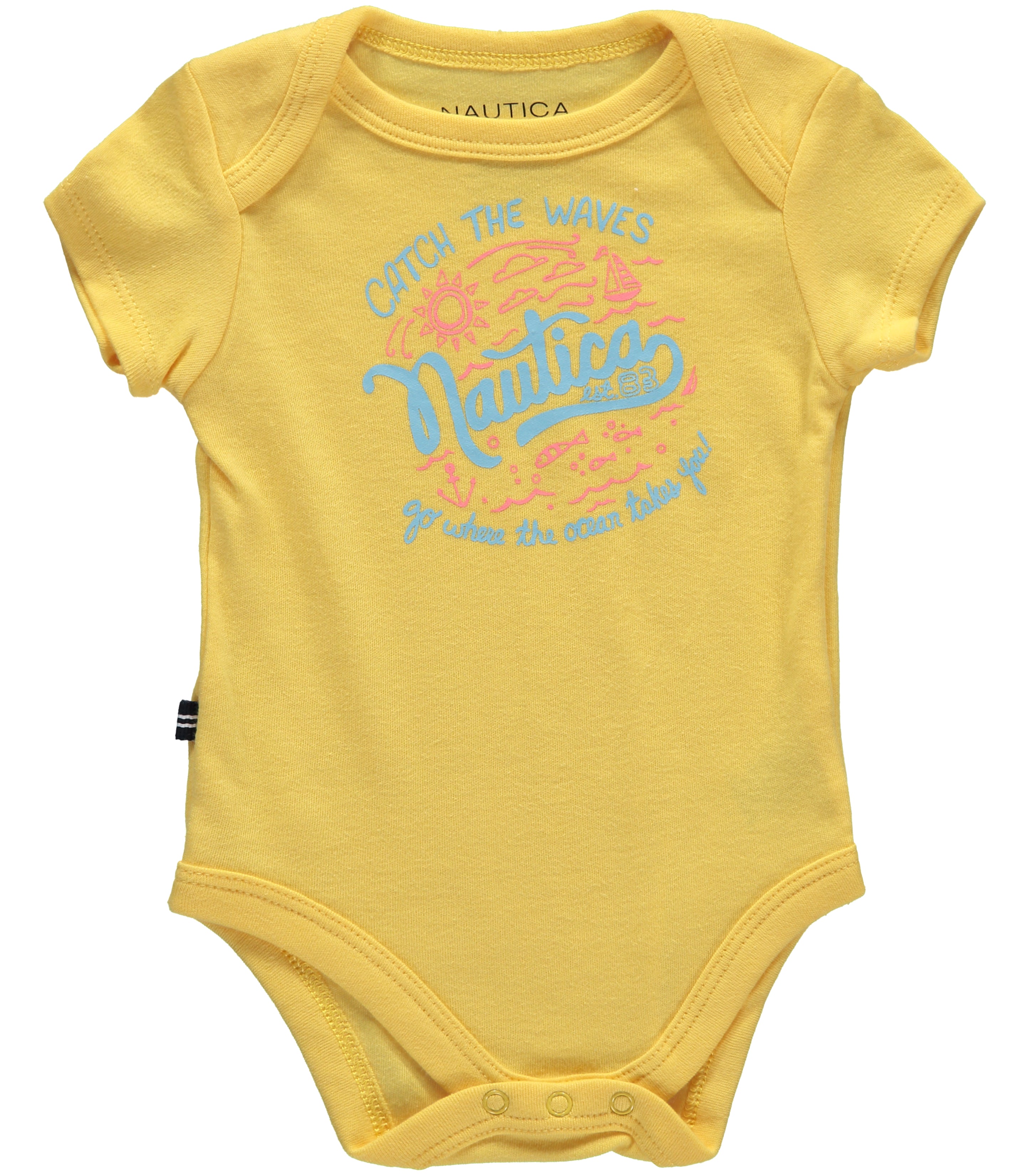 Nautica Girls 0-9 Months 5-Pack Bodysuits