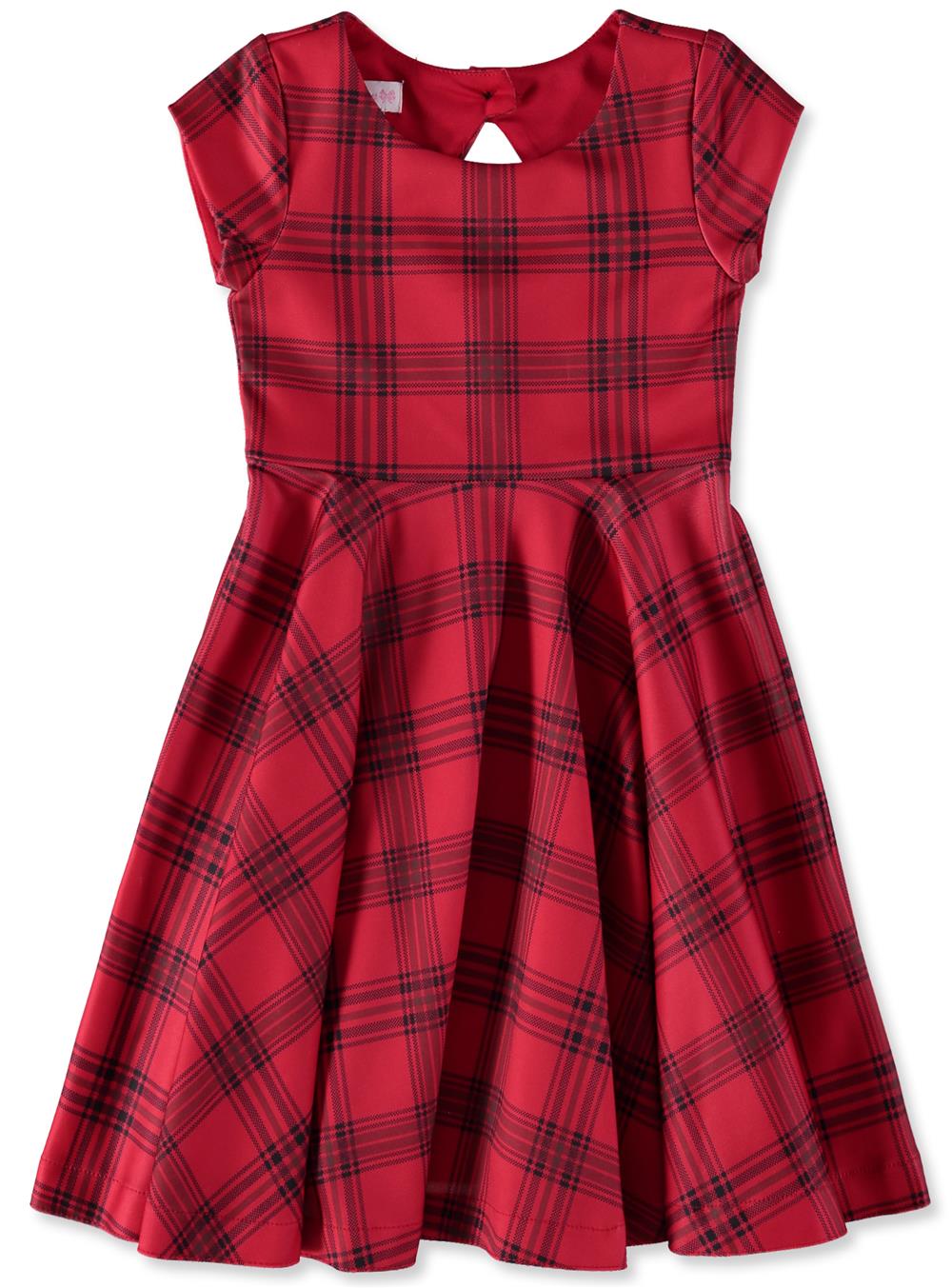 Bonnie Jean Girls 4-6X Knit Plaid Dress