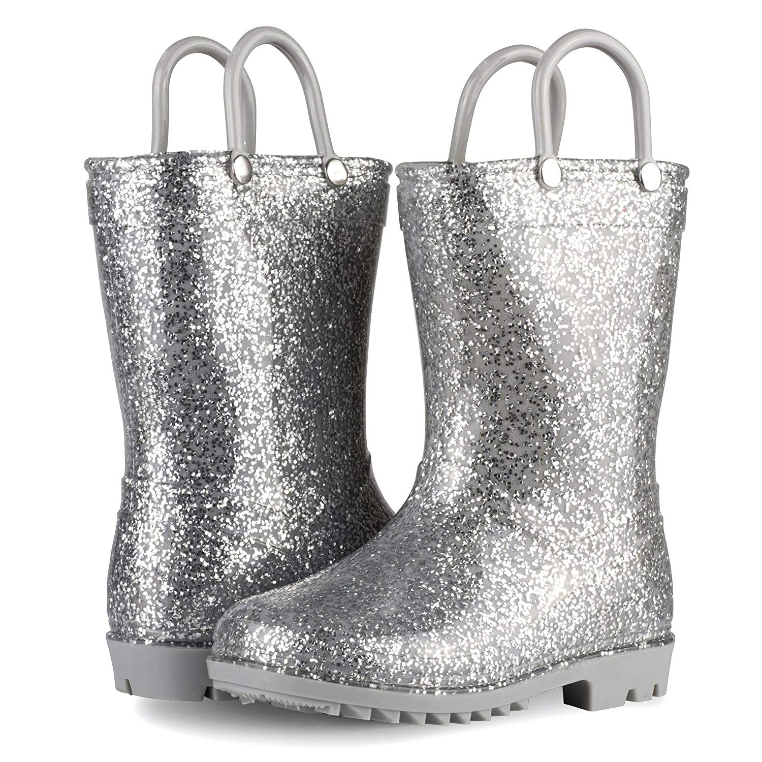 Lilly Of New York Girls 11-3 Glitter Rainboot