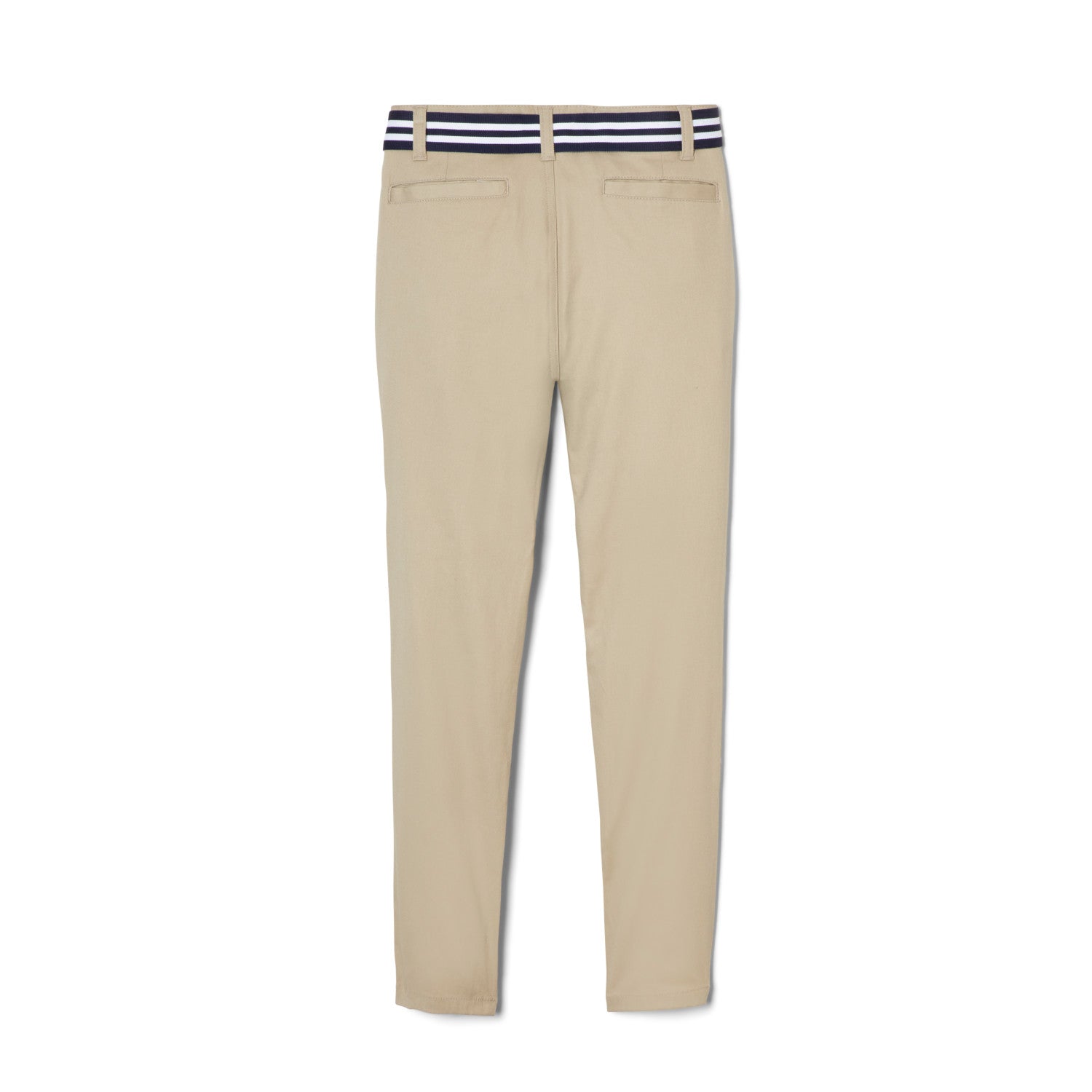 French Toast Adj. Waist Stretch Belted Straight Leg Pant