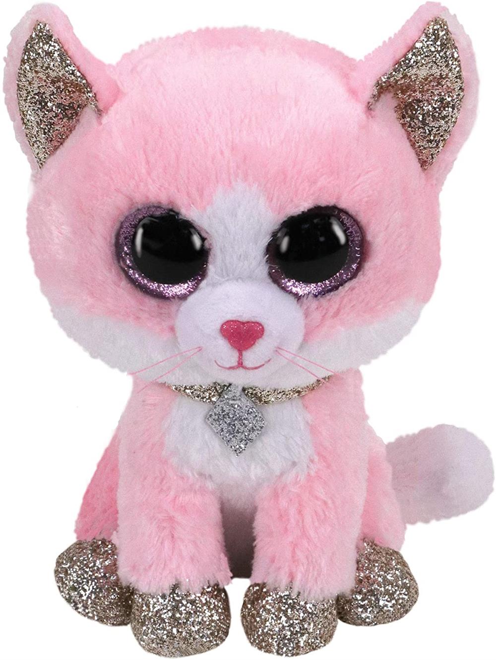 TY Fiona Pink Cat Beanie Boo