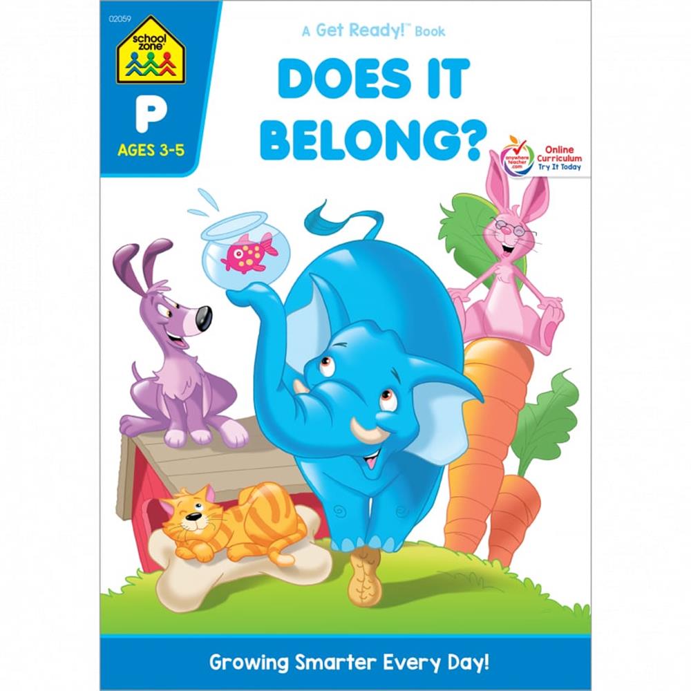 School Zone Does It Belong? Preschool Workbook