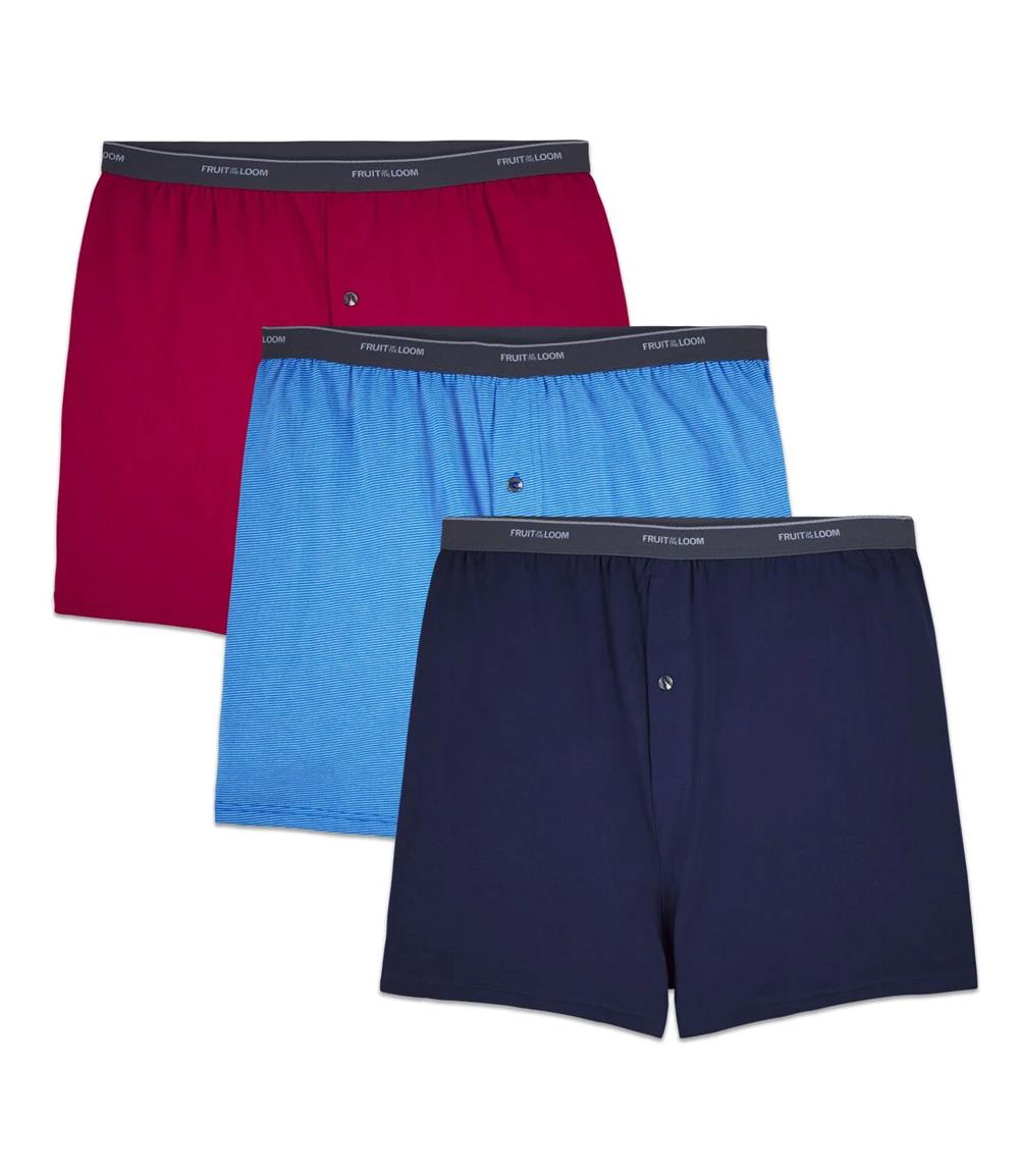 Fruit of the Loom Mens Big Man 3 Pack Knit Underwear