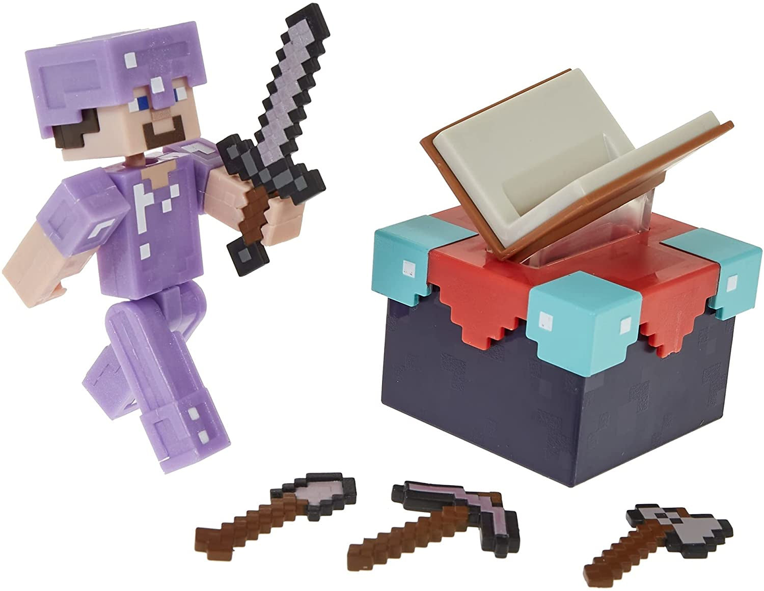 Minecraft Enchanting Room with 3.25-in Steve Figure & Accessories