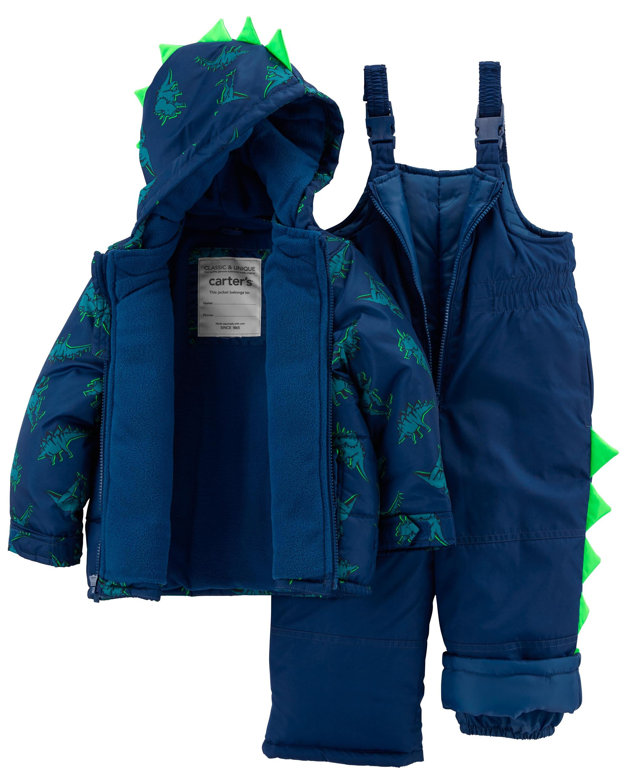 Carters Boys 2-7 2-Piece Dinosaur Snowsuit with Scales