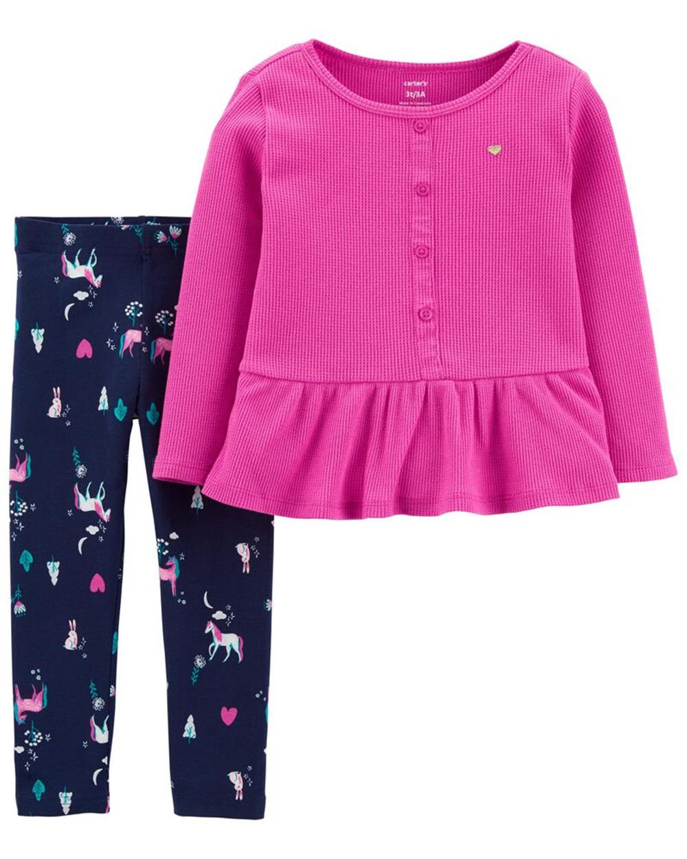 Carters 2-Piece Fleece Unicorn Top & Legging Set