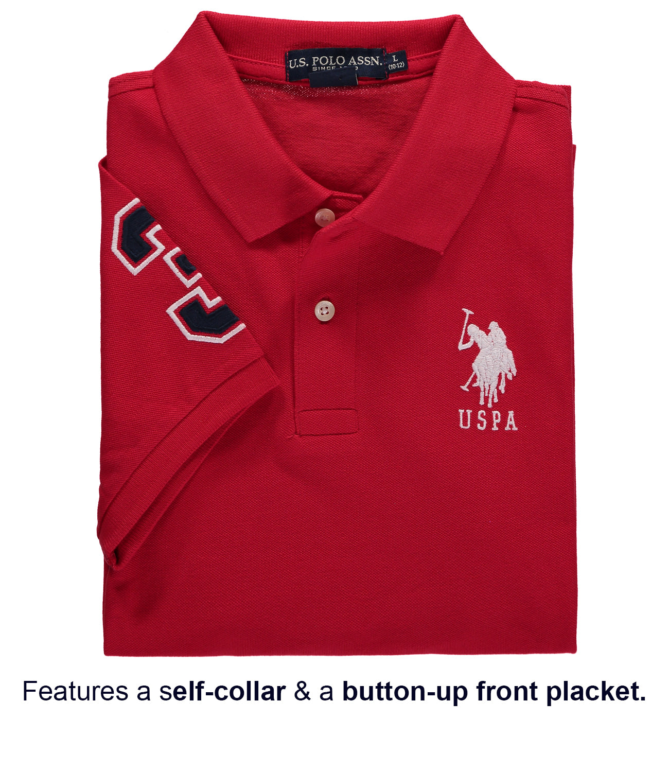 U.S. Polo Assn. Boys 8-20 Short-Sleeve Classic Polo Shirt with Big Pony Applique