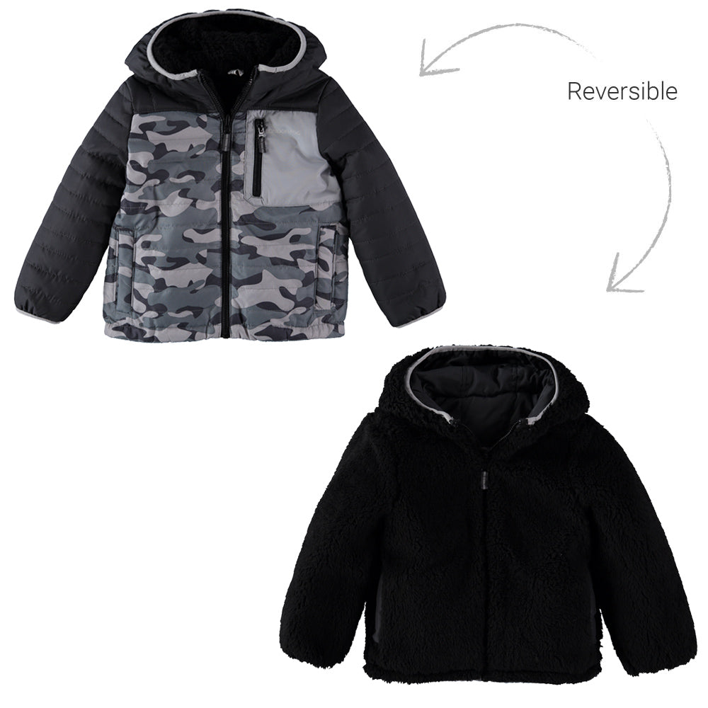 London Fog Boys 2T-4T Reversible Camo Jacket